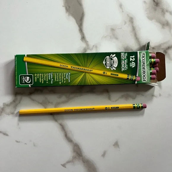 (2/$10😀) Ticonderoga Unsharpened Wooden #2 Pencils (12 ct. per pack) - Picture 4 of 4